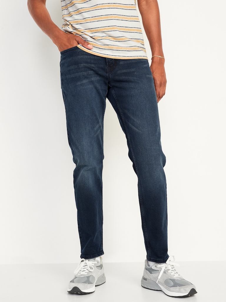 Athletic Taper Built-In Flex Dark-Wash Jeans
