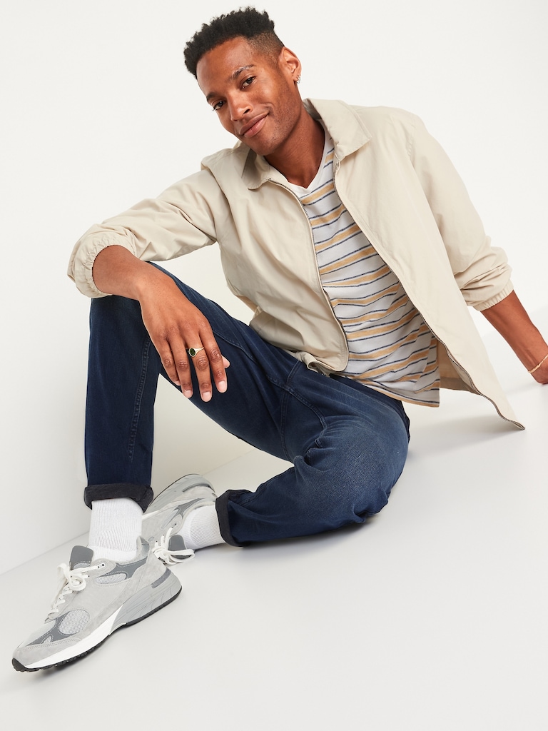 Athletic Taper Built-In Flex Dark-Wash Jeans