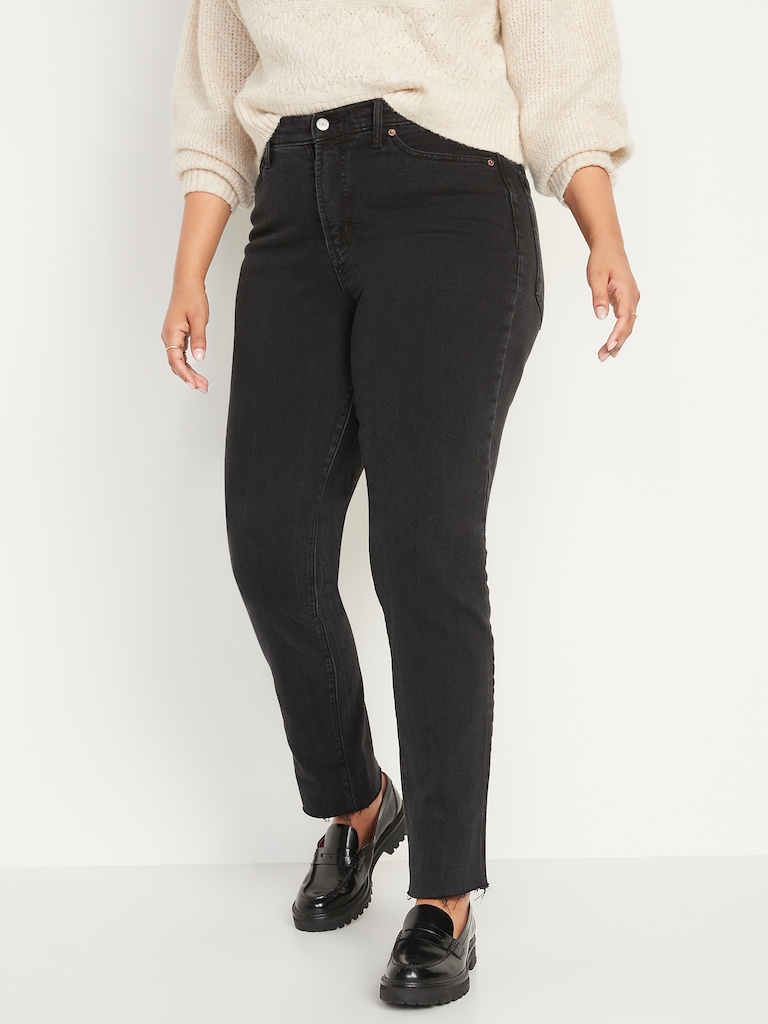 High-Waisted OG Straight Cut-Off Ankle Jeans