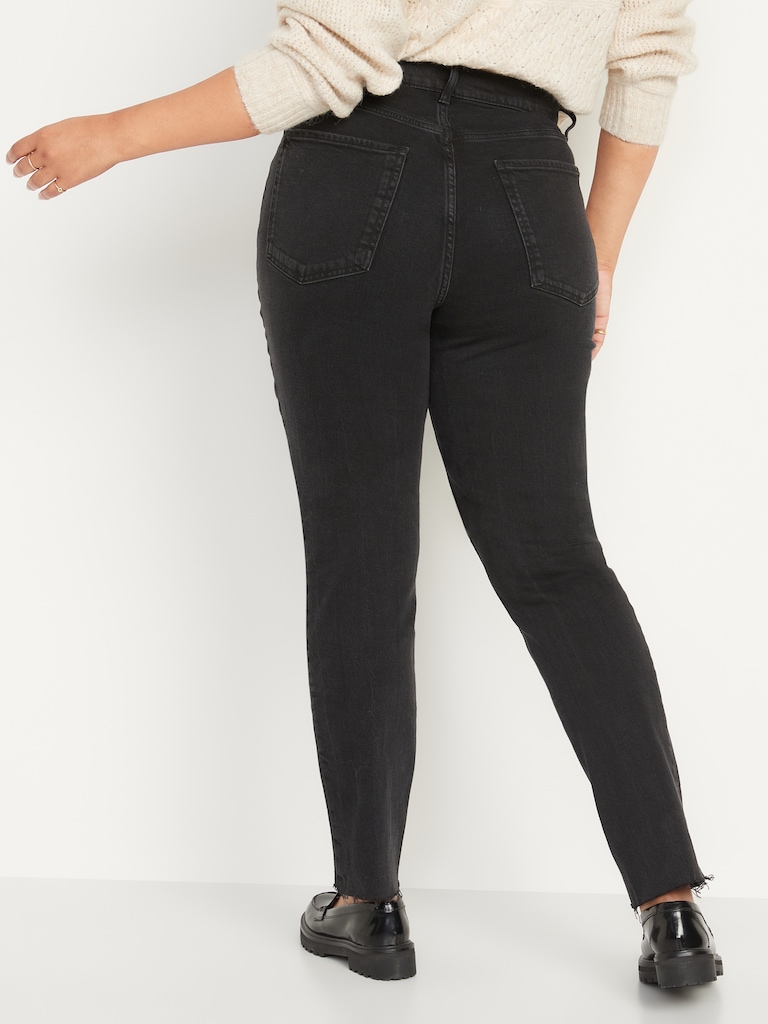 High-Waisted OG Straight Cut-Off Ankle Jeans