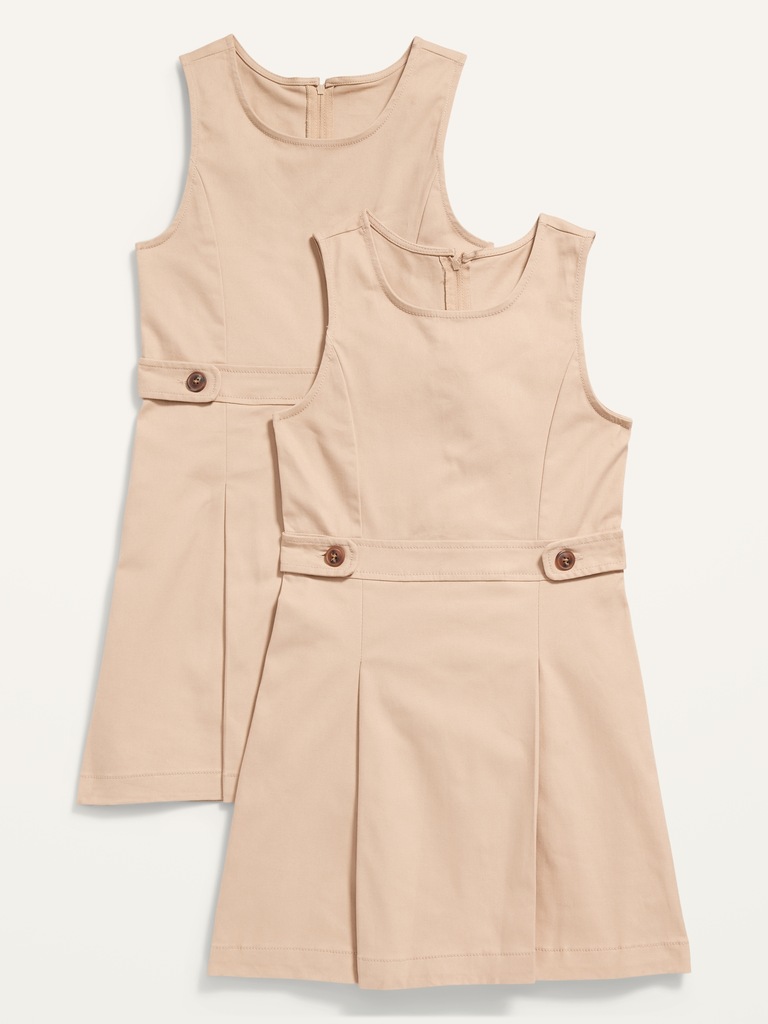 Sleeveless School Uniform Dress 2-Pack for Girls