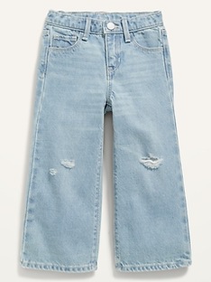 Oldnavy Slouchy Wide-Leg Ripped Jeans for Toddler Girls