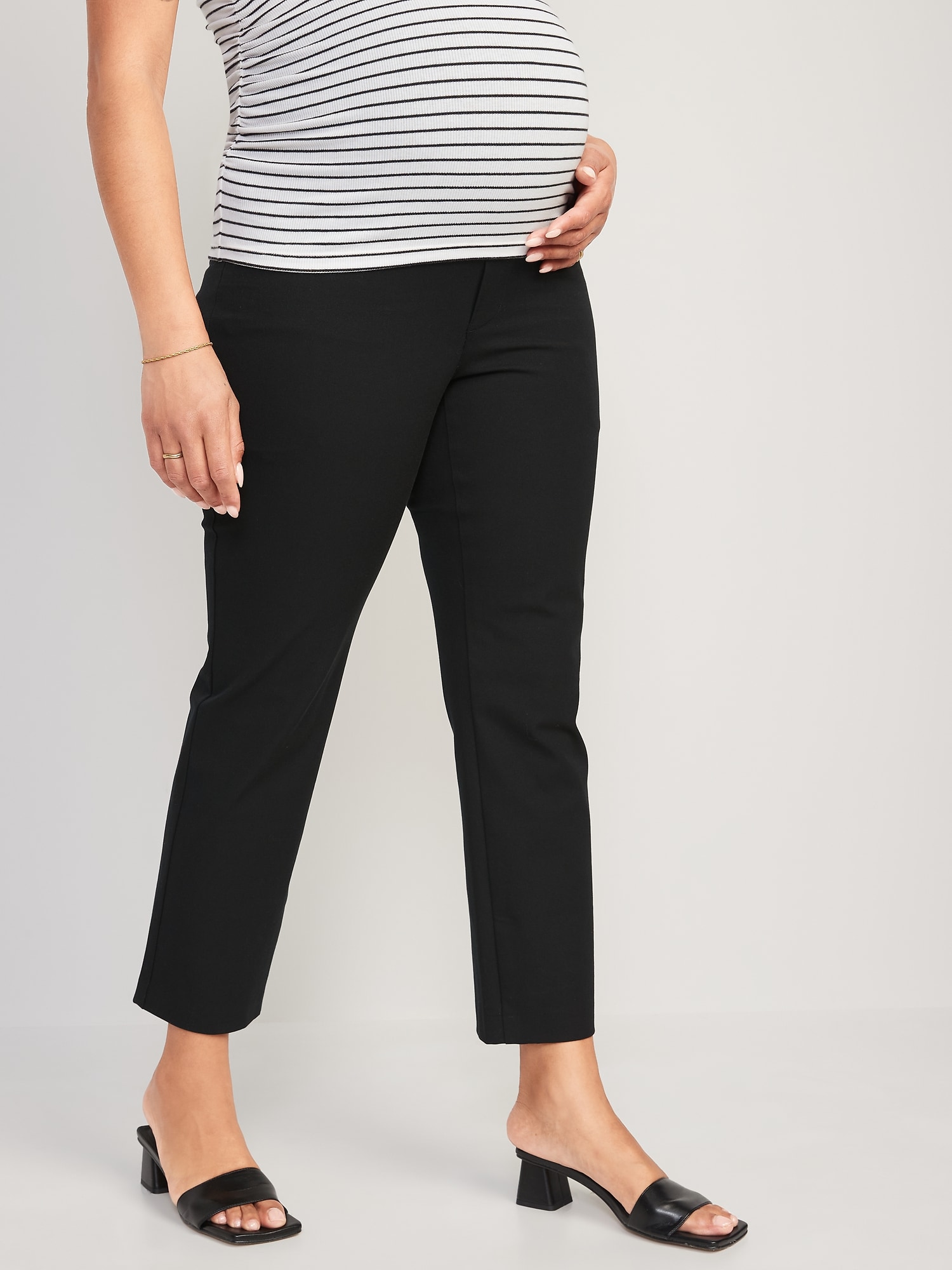 Old Navy Maternity Full-Panel Pixie Straight Ankle Pants