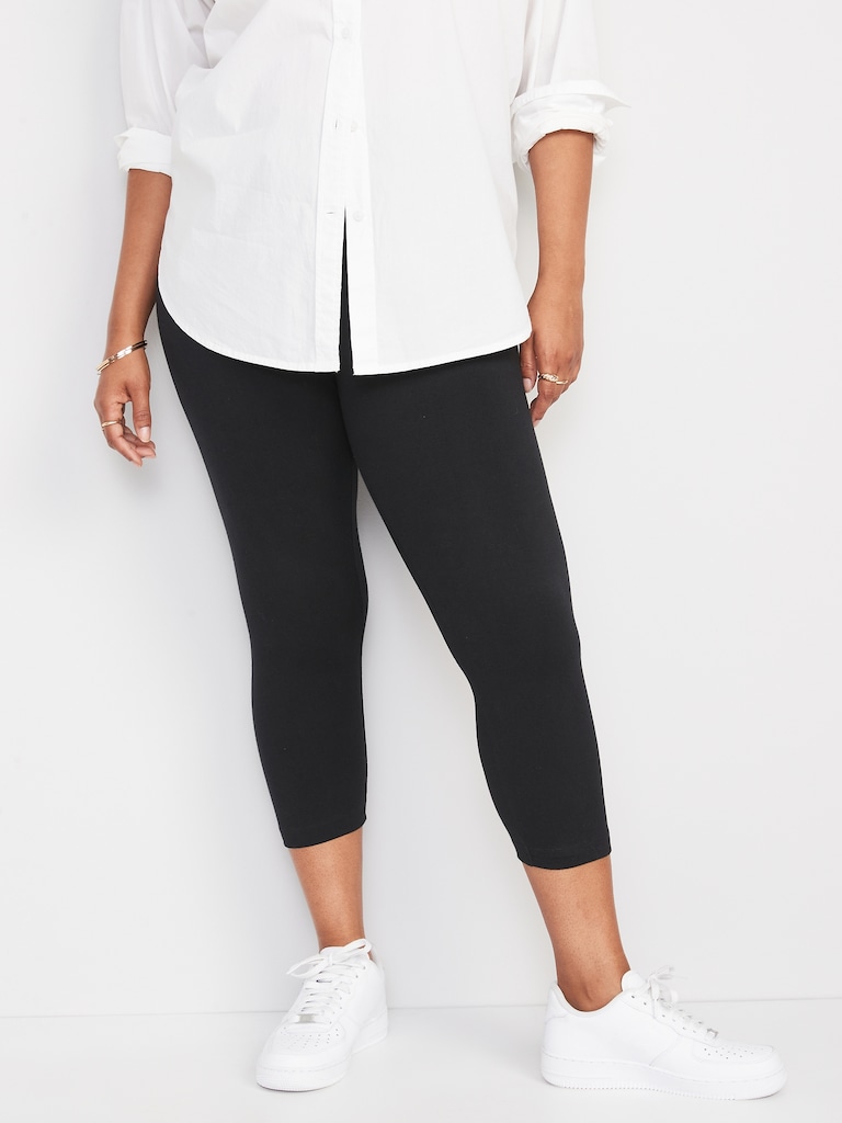 High-Waisted Fashion Layering Cropped Legging