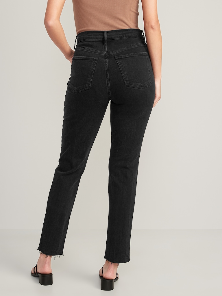 High-Waisted OG Straight Cut-Off Ankle Jeans