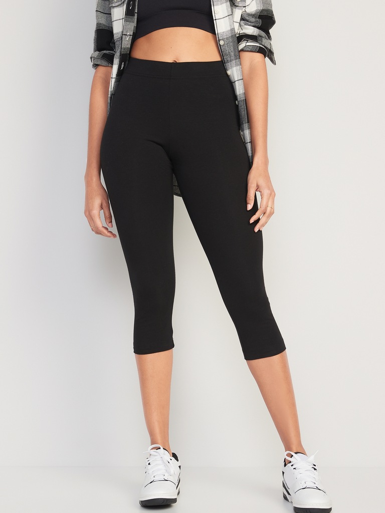 High-Waisted Fashion Layering Cropped Leggings 3-Pack