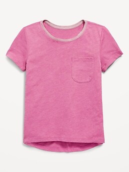 Softest Short-Sleeve Pocket T-Shirt for Girls