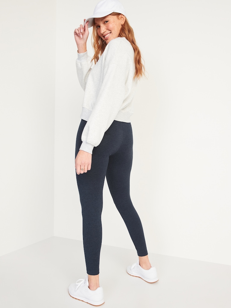 High-Waisted Jersey Fashion Layering Leggings