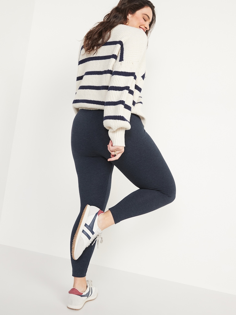 High-Waisted Jersey Fashion Layering Leggings