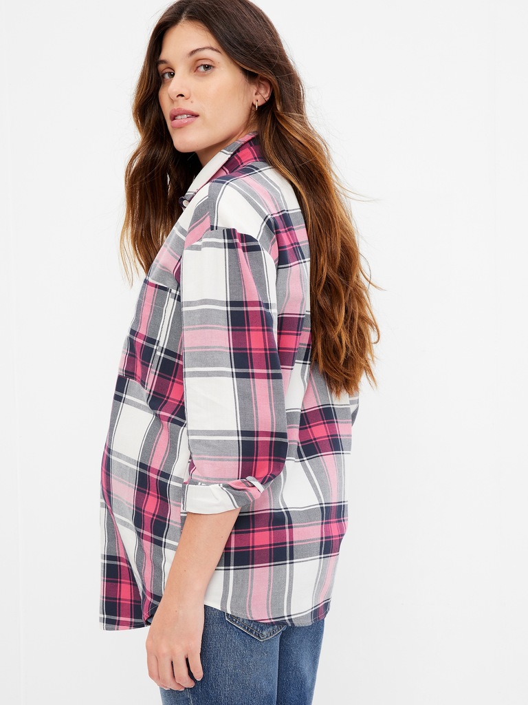 Maternity Everyday Plaid Shirt