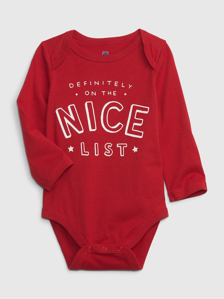 Baby Organic Cotton Mix and Match Holiday Graphic Bodysuit