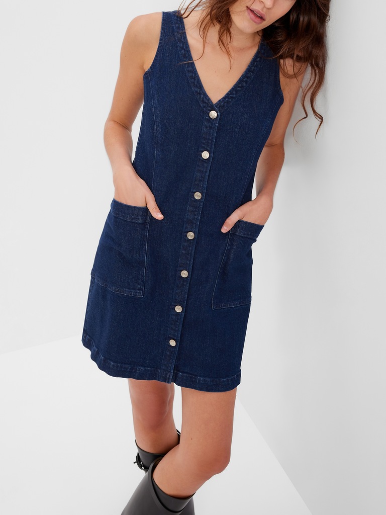Denim Mini Dress with Washwell