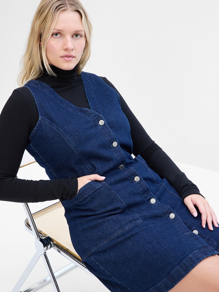Denim Mini Dress with Washwell