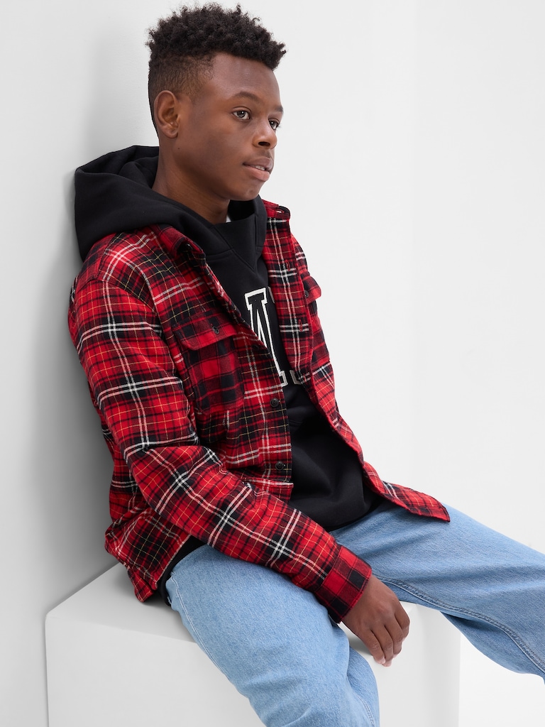 Teen Organic Cotton Flannel Shirt