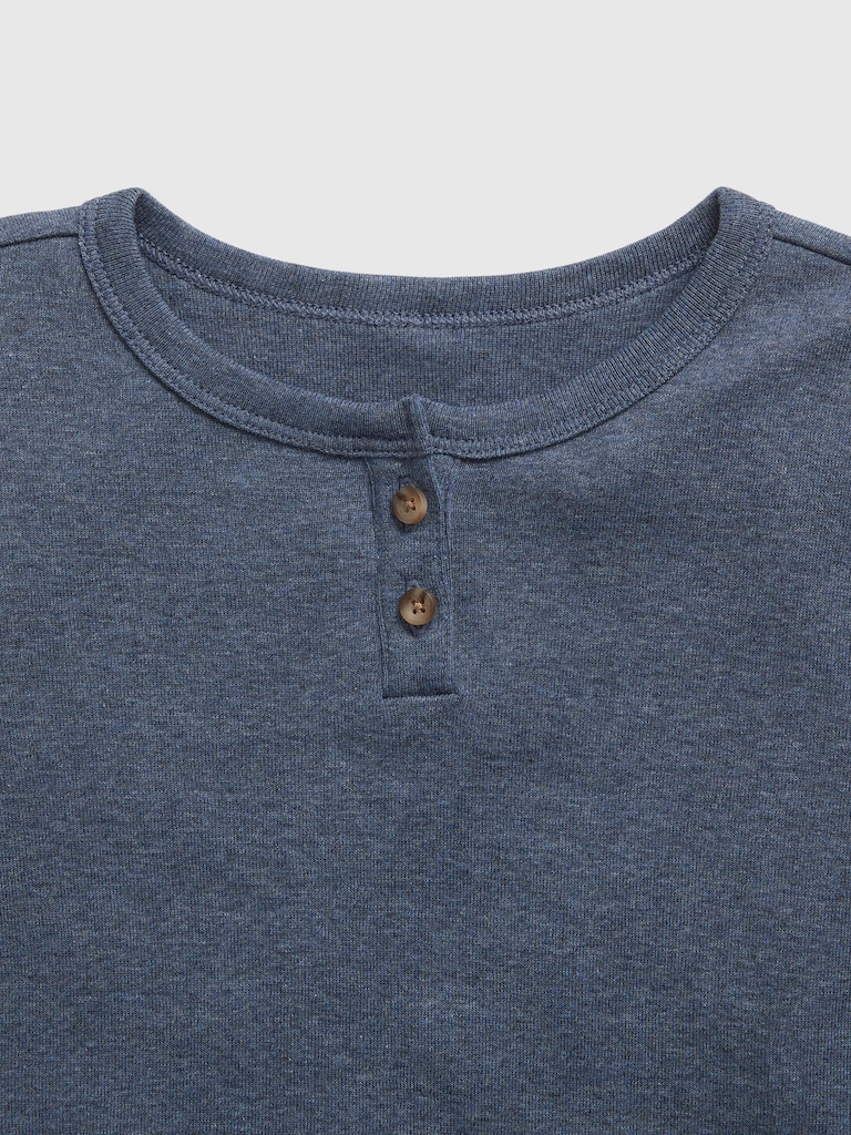 Kids Organic Cotton Henley PJ Set