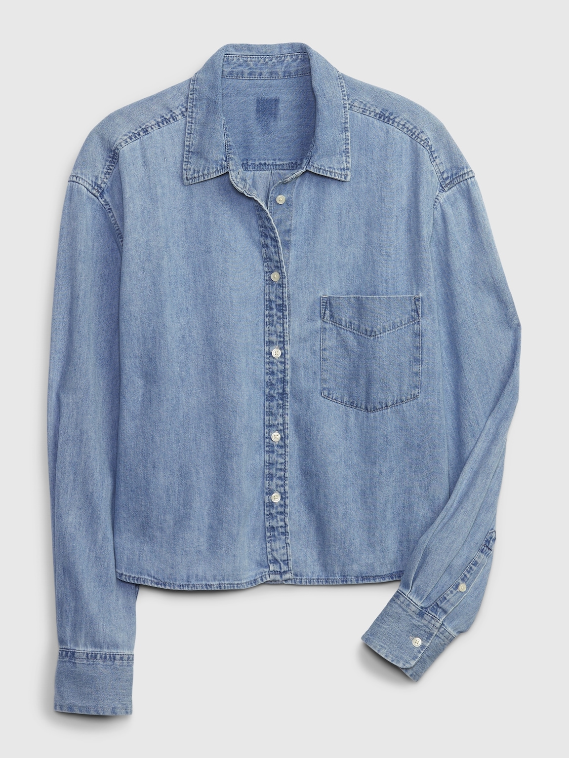 Denim Crop Shirt