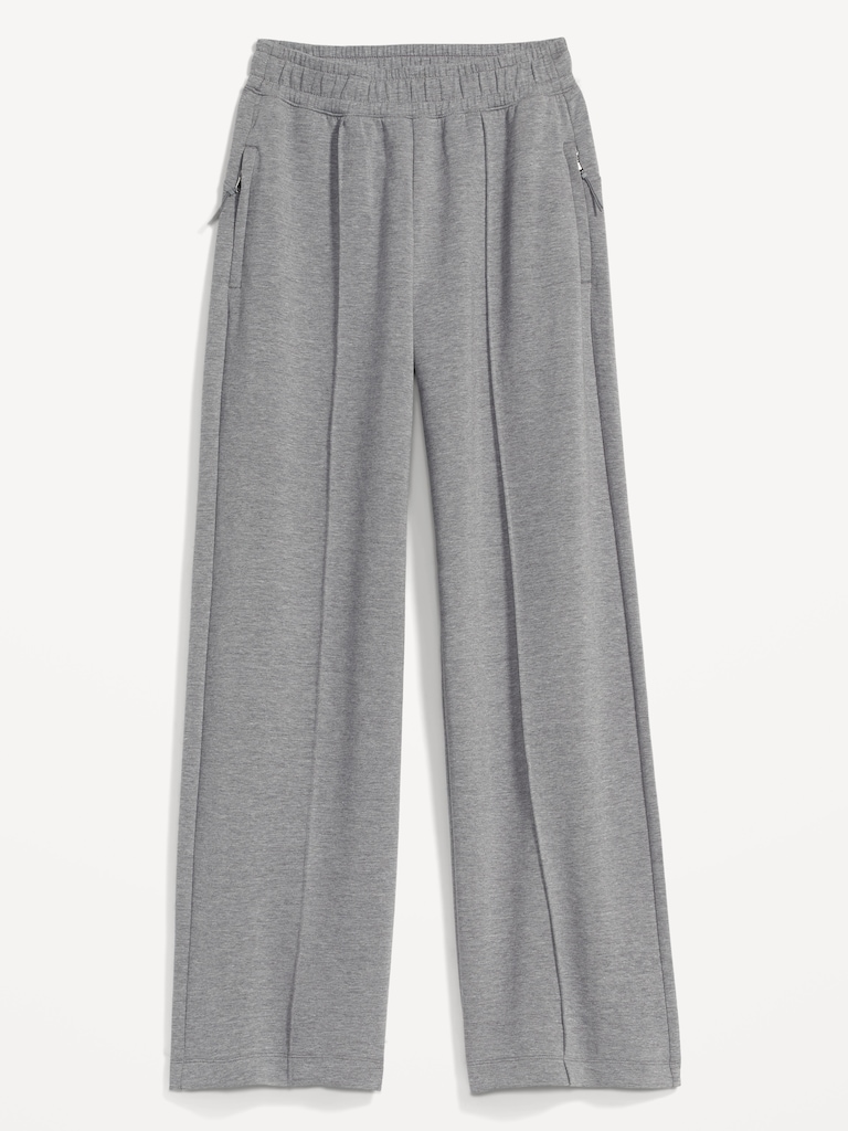 High-Waisted Dynamic Fleece Wide-Leg Pants