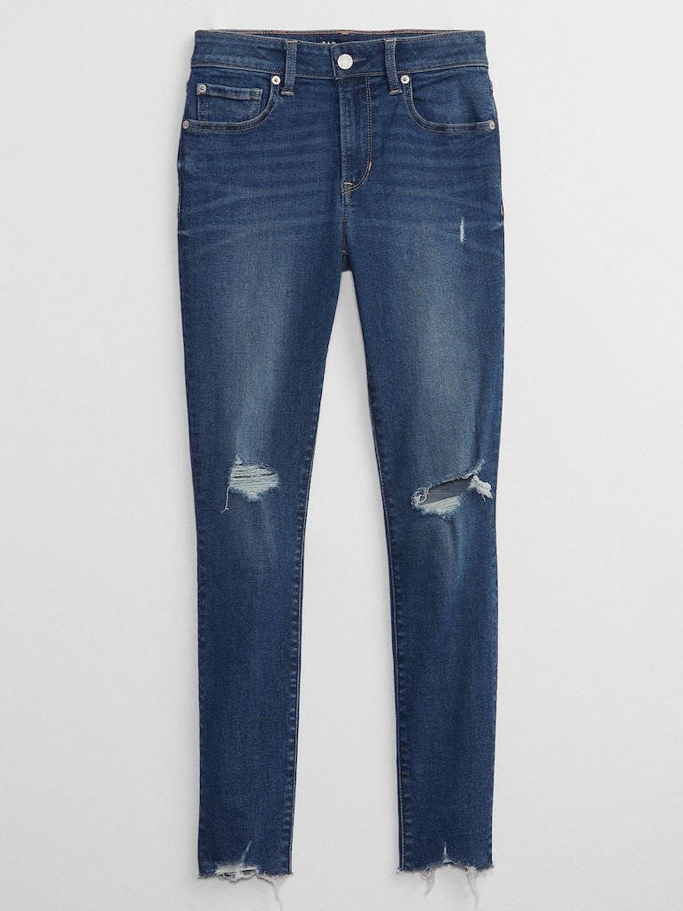 Mid Rise Destructed Universal Skinny Jeans
