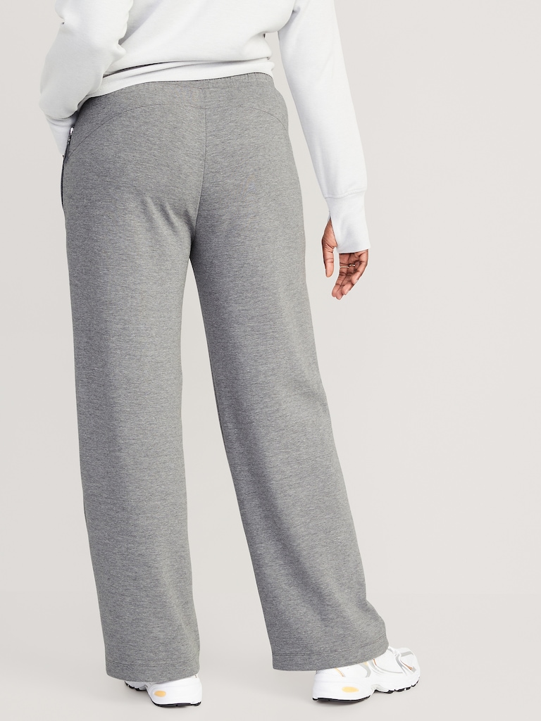High-Waisted Dynamic Fleece Wide-Leg Pants