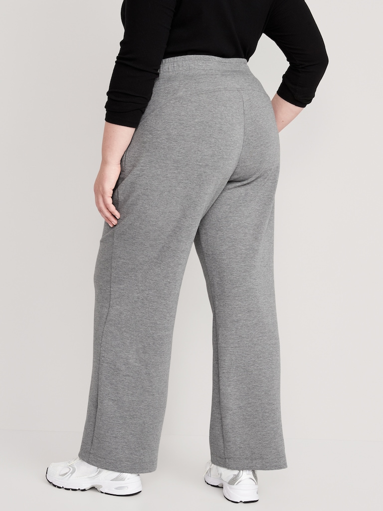High-Waisted Dynamic Fleece Wide-Leg Pants