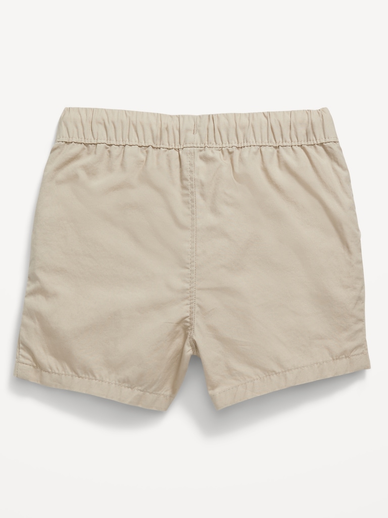 Unisex Cotton Poplin Pull-On Shorts for Baby