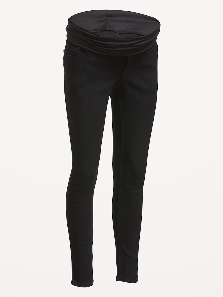 Maternity Rollover-Panel 360° Stretch Super-Skinny Jeans