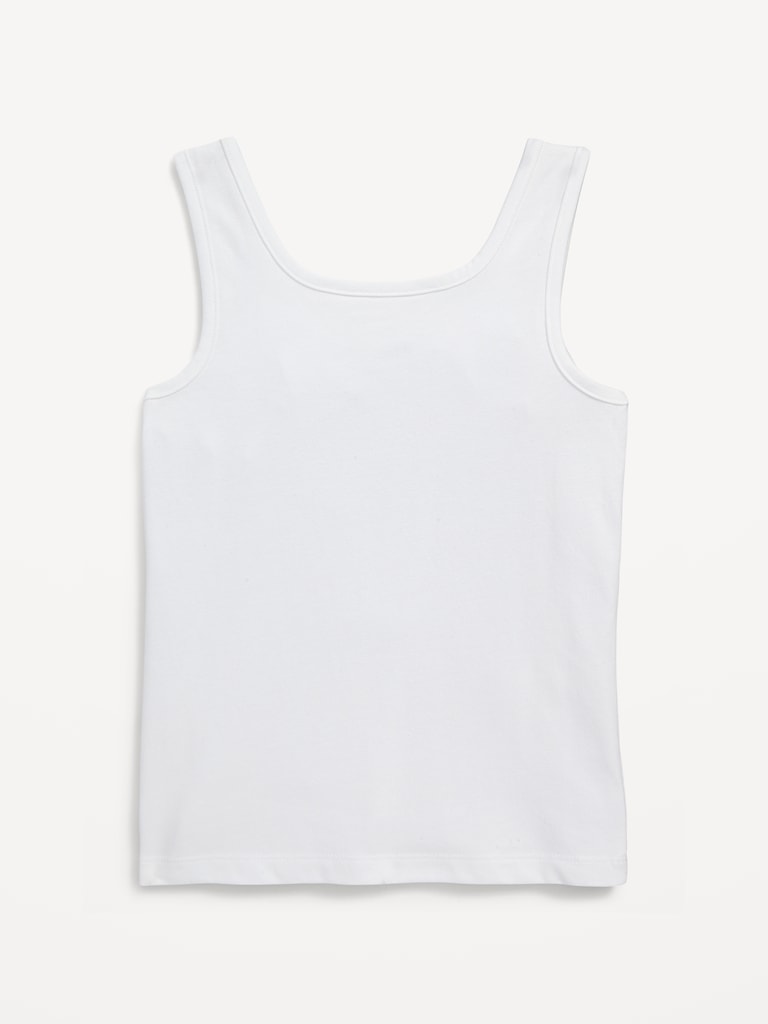 Solid Fitted Tank Top for Girls