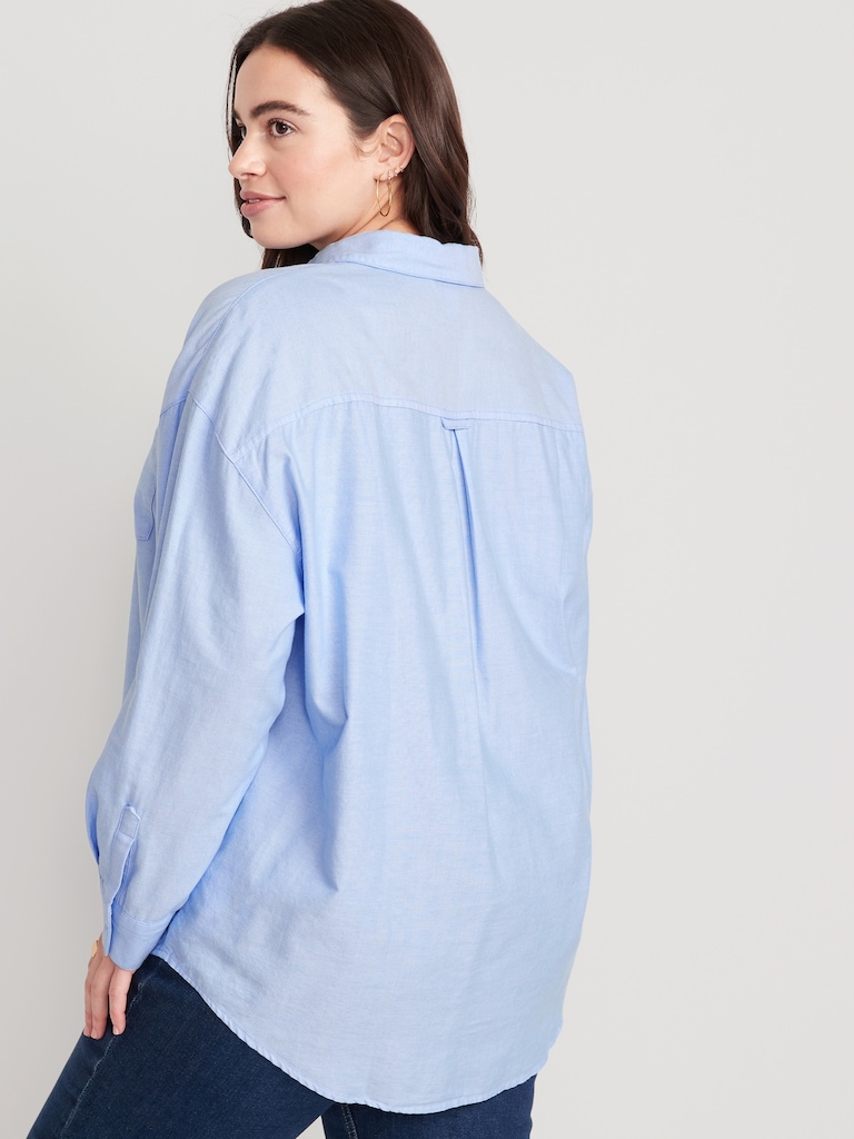 Oversized Button-Down Boyfriend Shirt