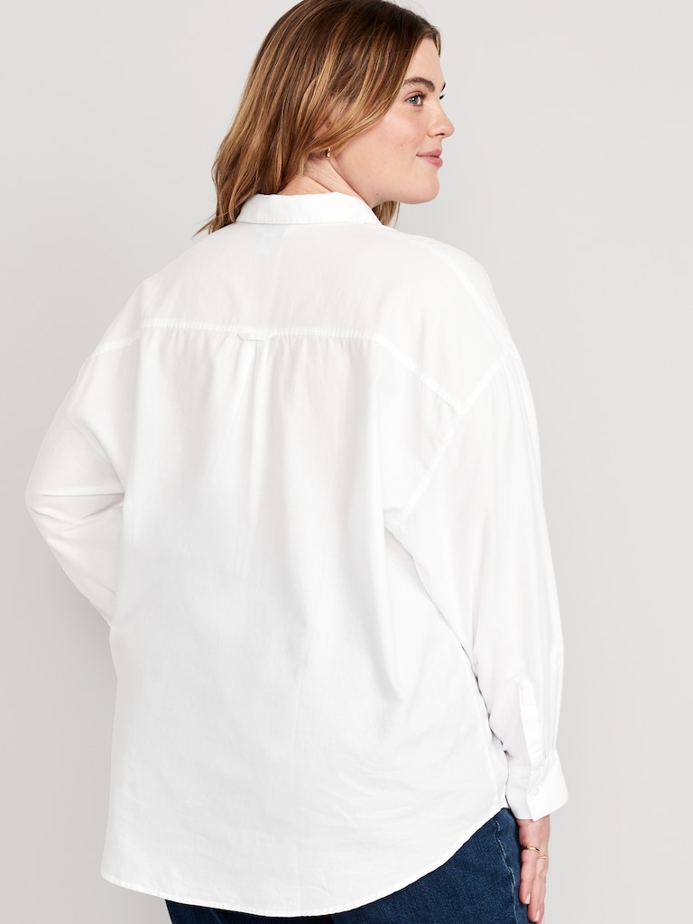 Oversized Button-Down Boyfriend Shirt