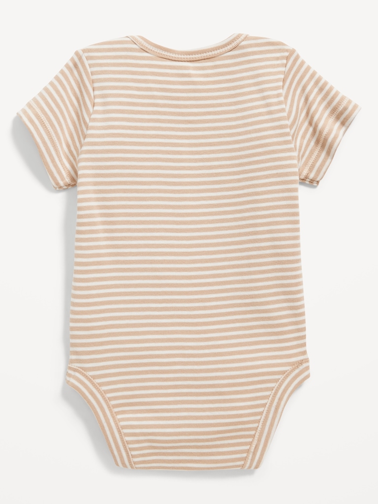 Unisex Short-Sleeve Logo-Graphic Bodysuit for Baby