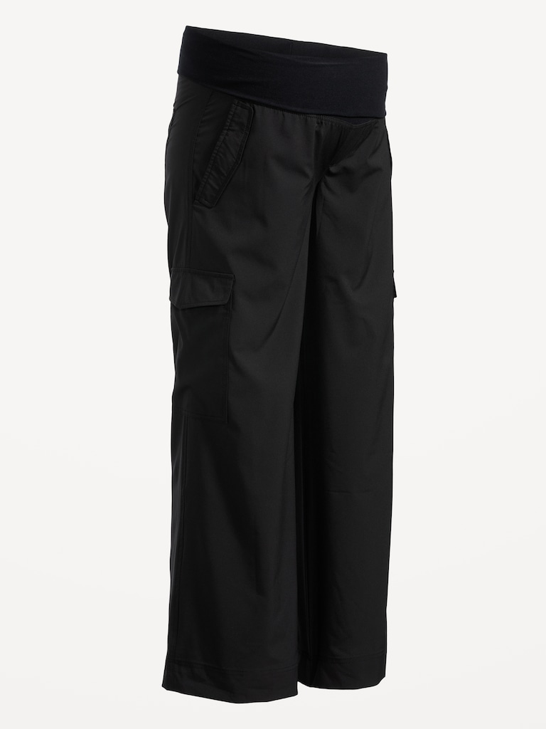Maternity Rollover-Waist StretchTech Cargo Pants