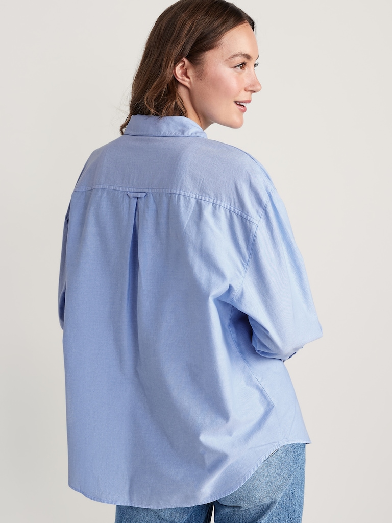 Oversized Button-Down Boyfriend Shirt