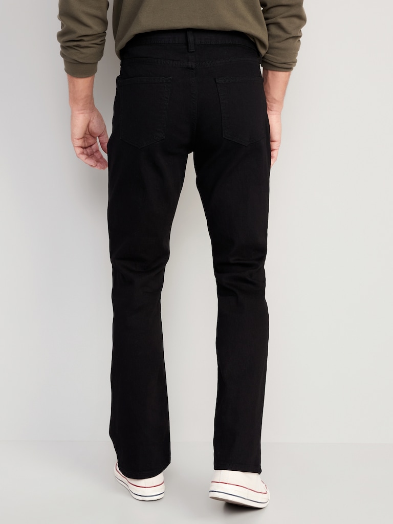 Boot-Cut Built-In Flex Black Jeans