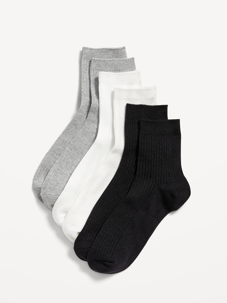 Quarter Crew Socks 3-Pack for Women