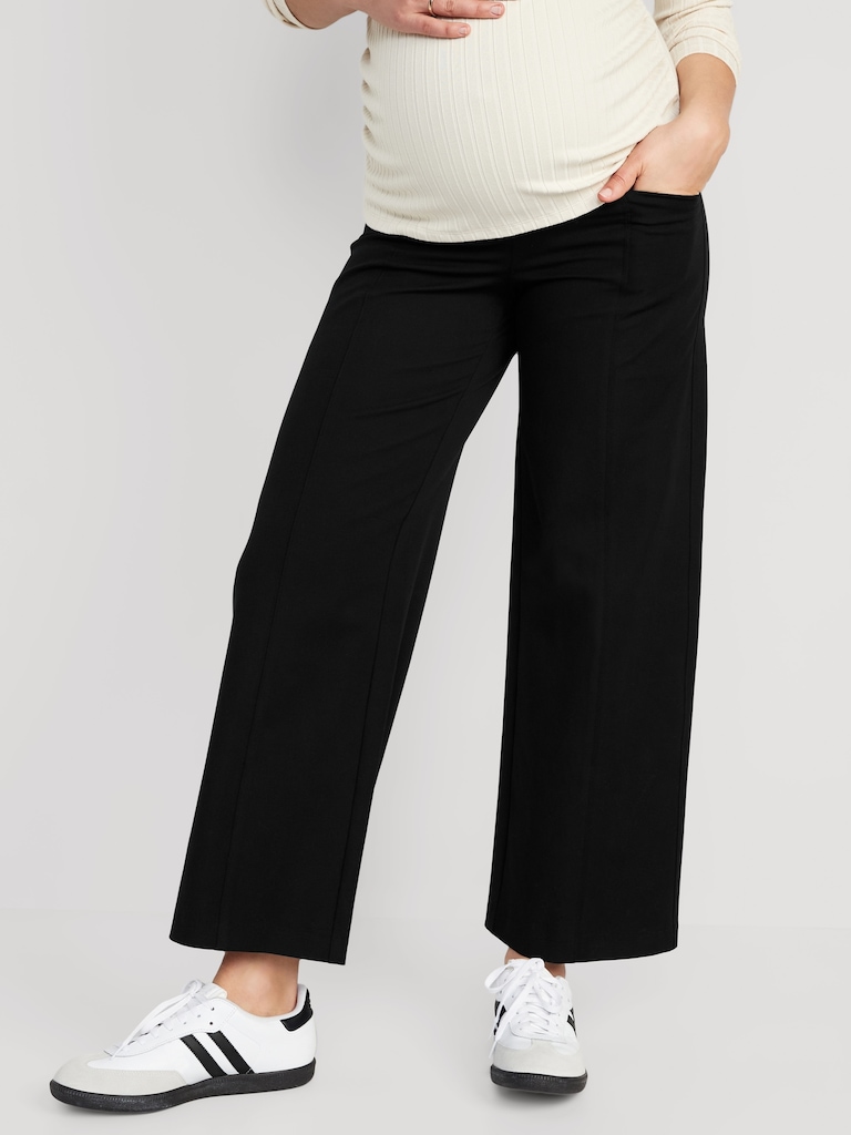 Maternity Full-Panel Pixie Wide-Leg Pants