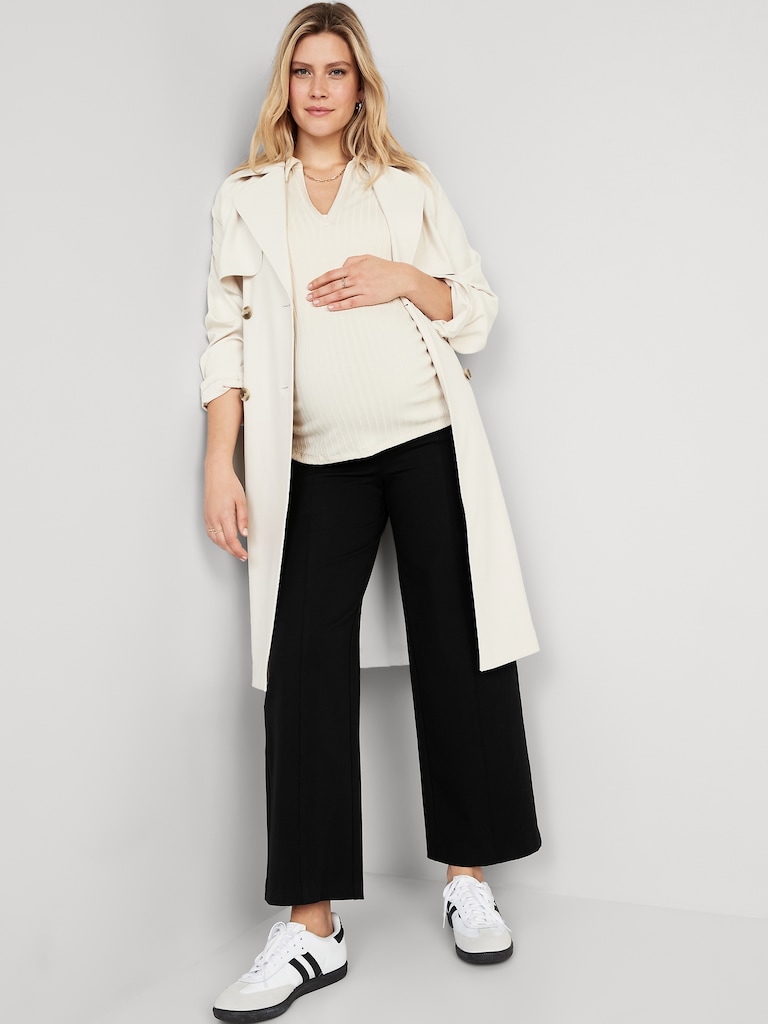 Maternity Full-Panel Pixie Wide-Leg Pants