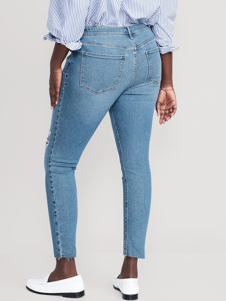 Mid-Rise Rockstar Super-Skinny Ankle Jeans