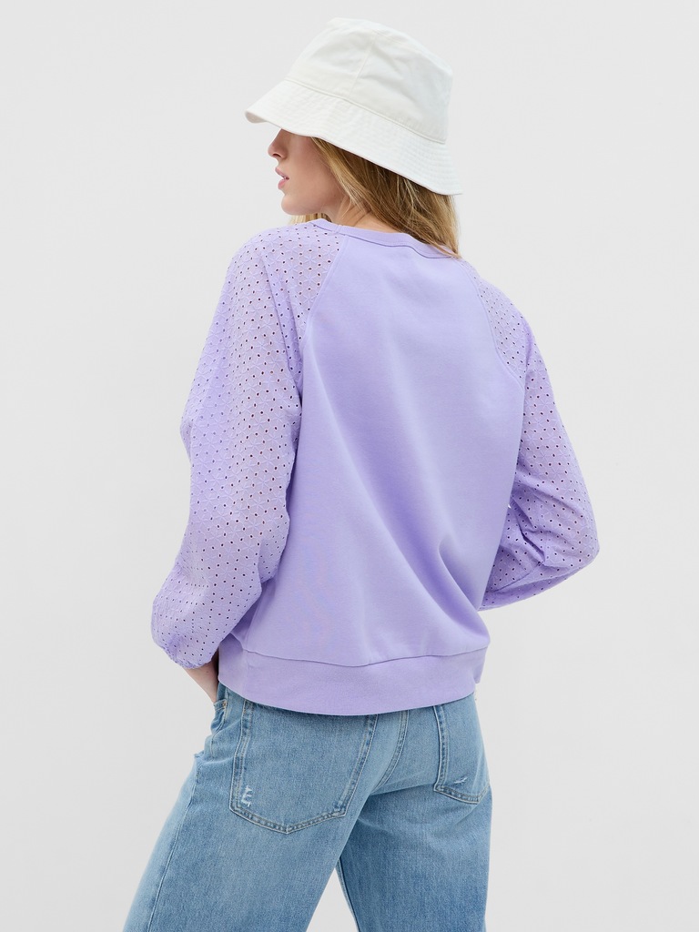 Vintage Soft Eyelet Sweatshirt