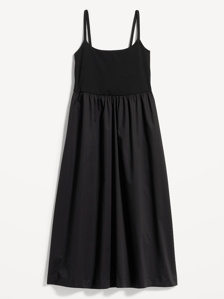 Fit & Flare Combination Midi Dress