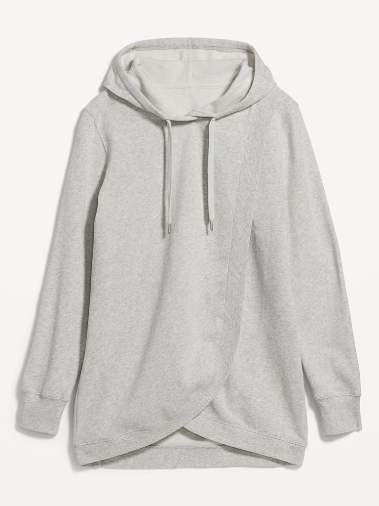 Maternity Cross-Front Nursing Pullover Hoodie
