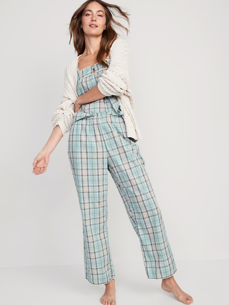 Camisole de pyjama trapèze à smocks et rayures pour Femme