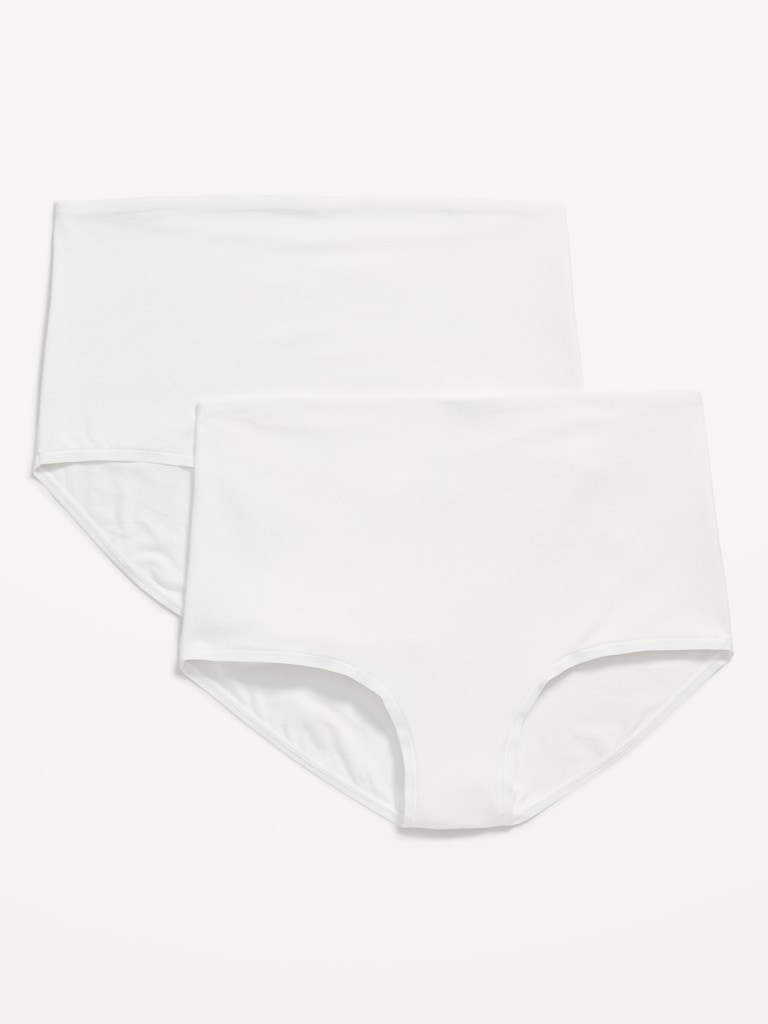 Maternity 2-Pack Rollover-Waist Jersey Hipster Underwear