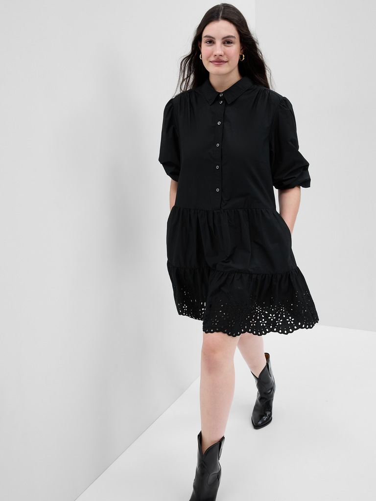 Puff Sleeve Shirtdress