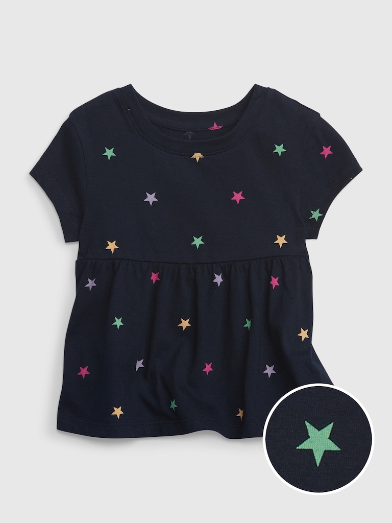 Toddler Cotton Mix and Match Peplum Top