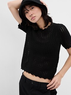 gap short sleeve sweater