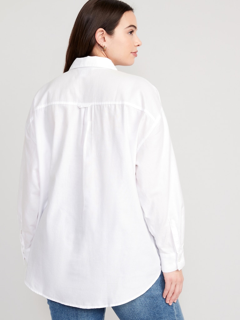 Oversized Button-Down Boyfriend Shirt