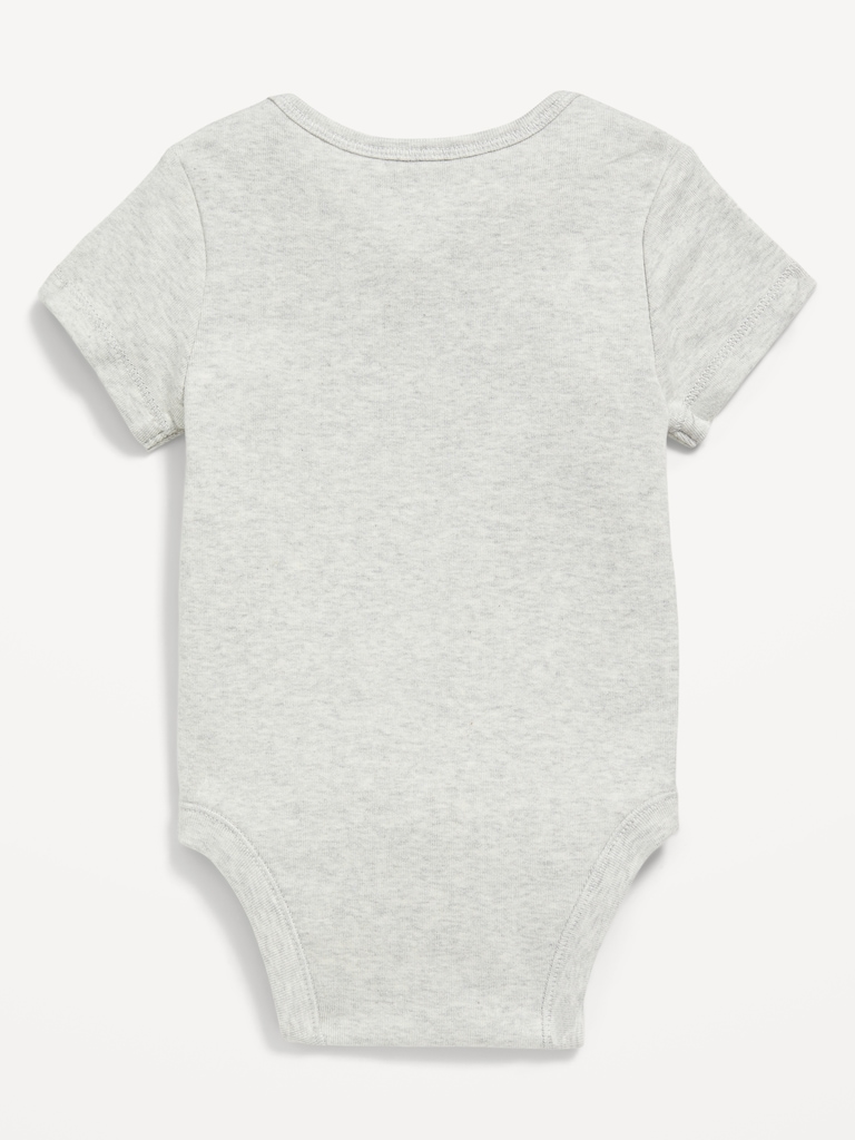 Unisex Short-Sleeve Graphic Bodysuit for Baby