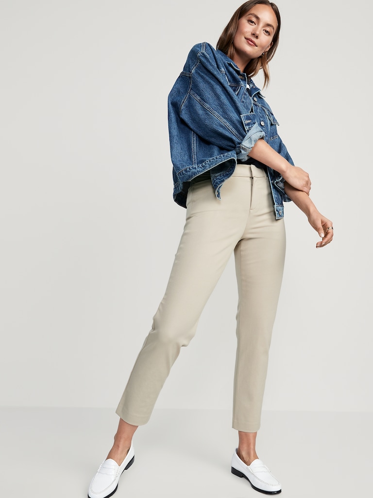 High-Waisted Pixie Straight Pants