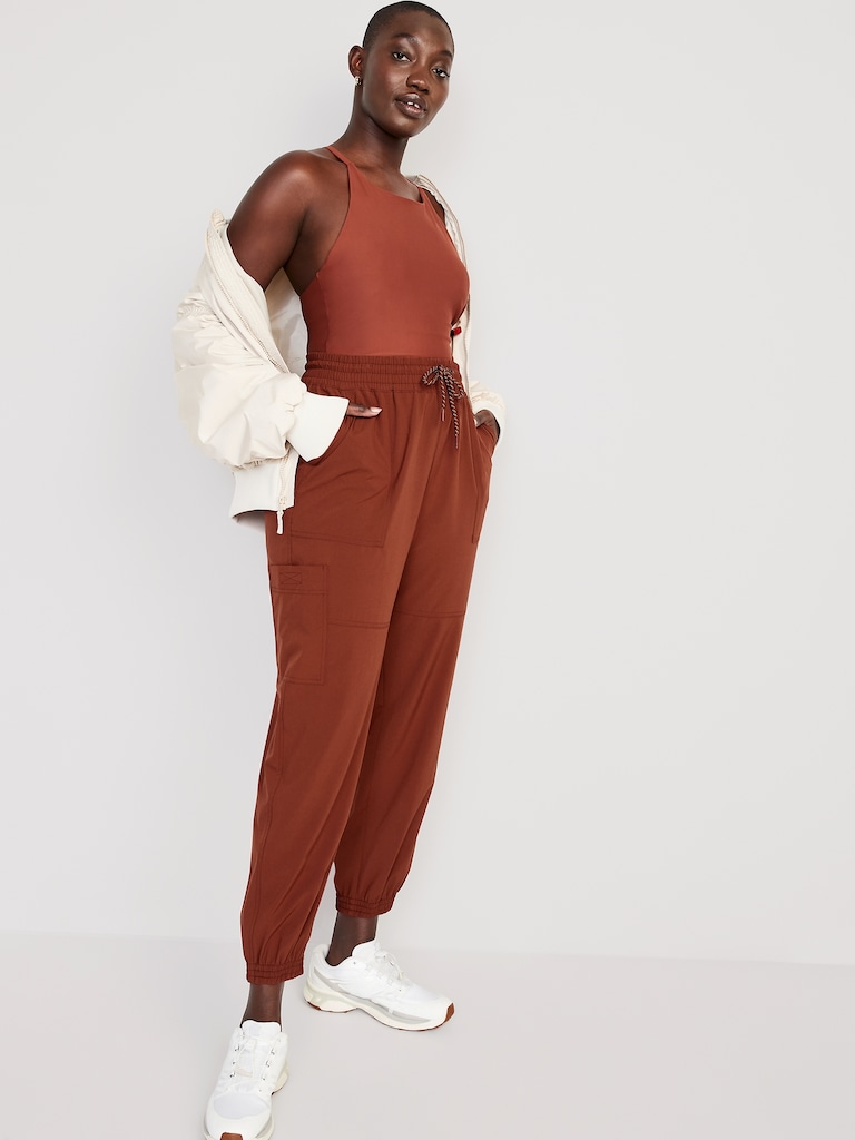 Extra High-Waisted StretchTech Cargo Jogger Pants