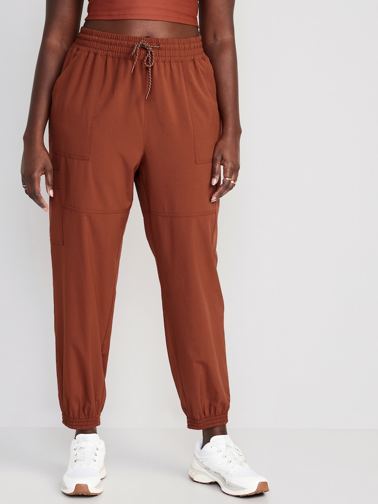 Extra High-Waisted StretchTech Cargo Jogger Pants